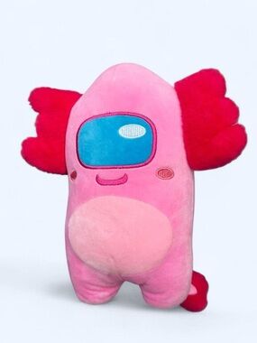 Pink Plush Character Toy with Red Wings